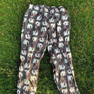 Cute Christmas sloth pajama pants